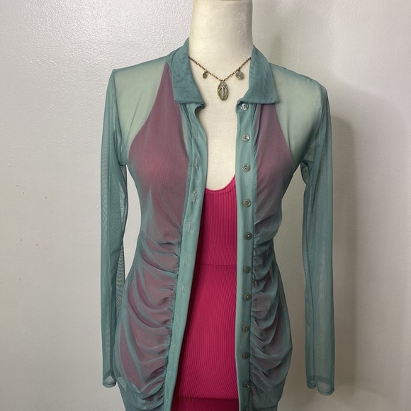 Green mesh dress - Picture 6 of 14